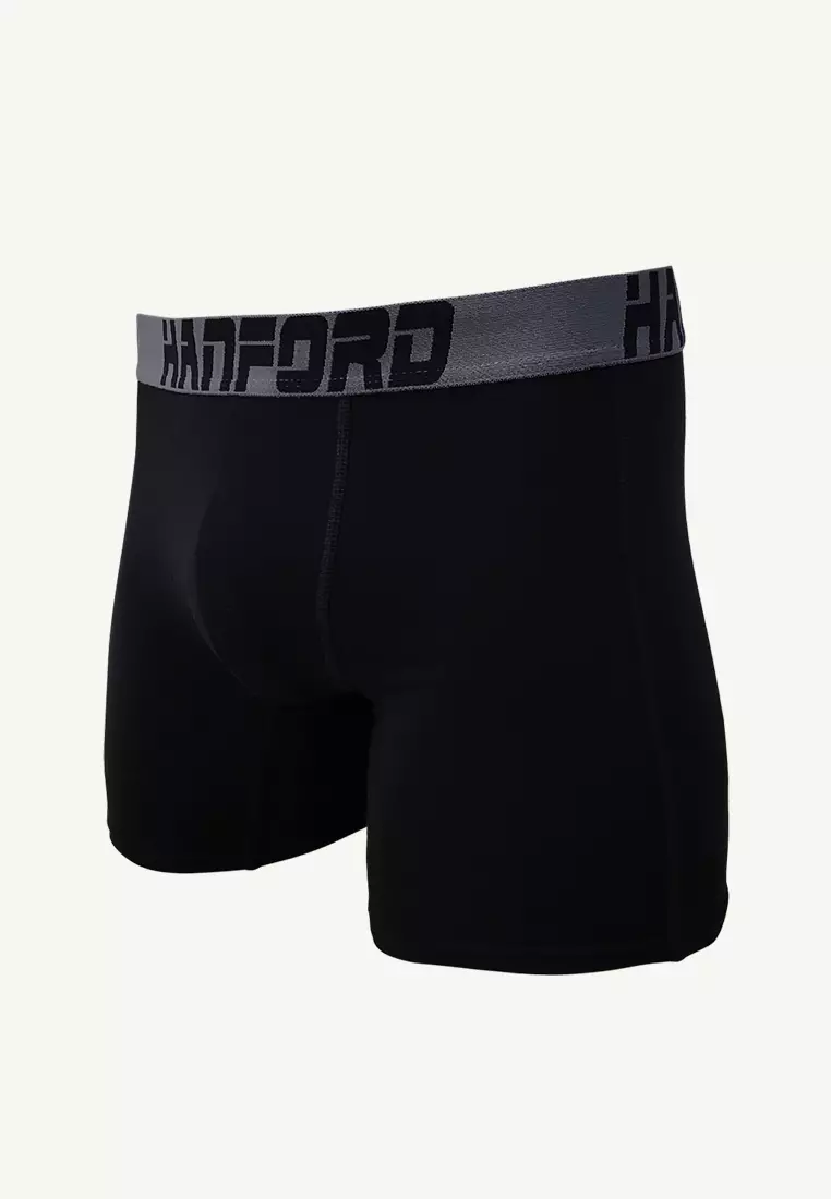 Athletic Men Compression Boxer Shorts Chase - Black (SinglePack)