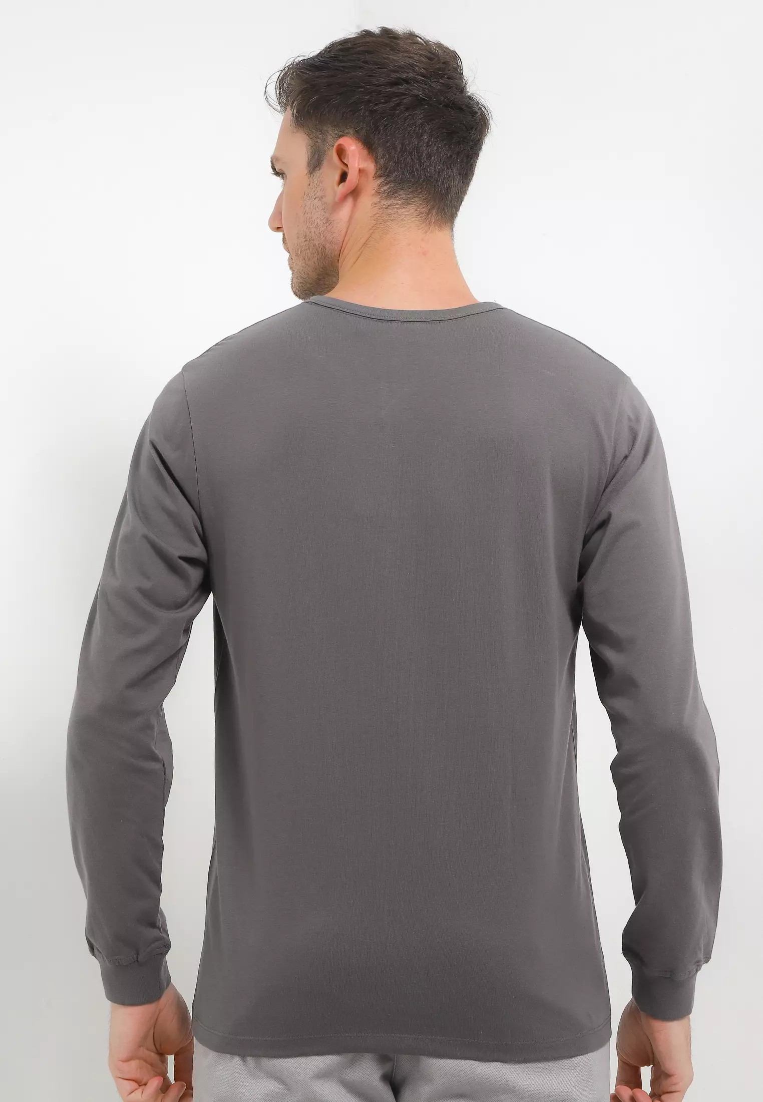 Cressida Regular Fit Long Sleeves Hanley T-Shirt A247A - Grey