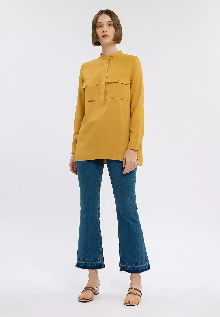 Minimal BB Ganbate Blouse Amber Gold