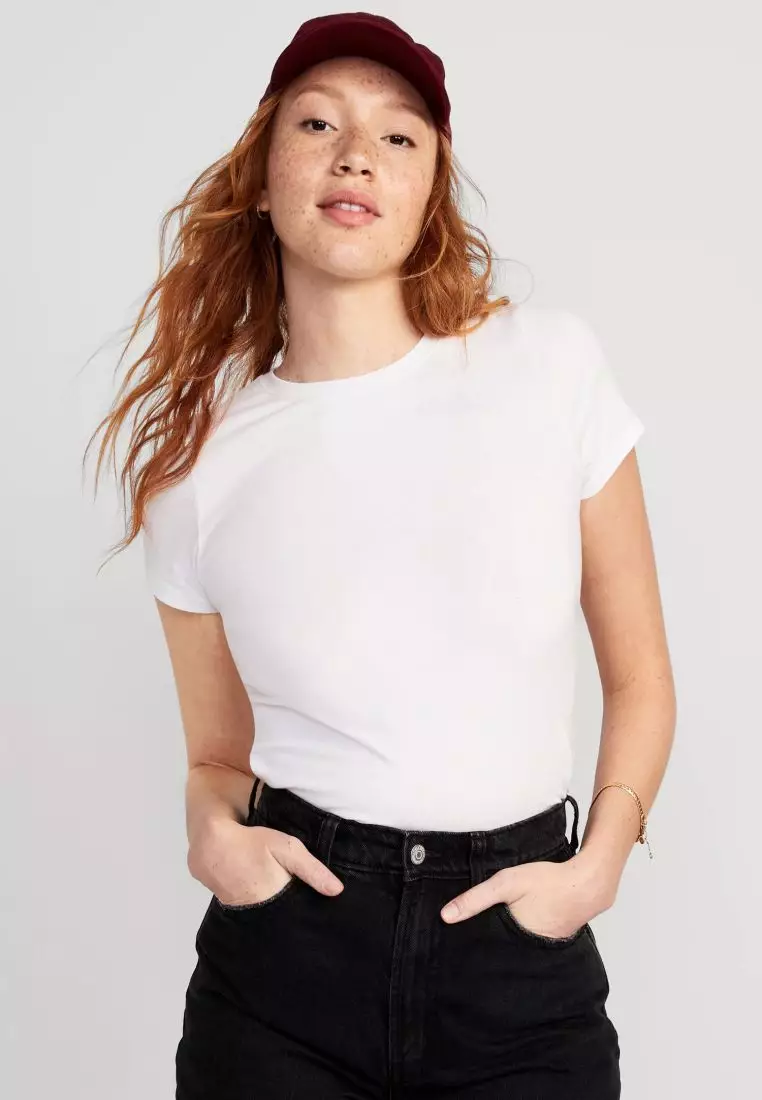 Cropped Slim-Fit T-Shirt For Women