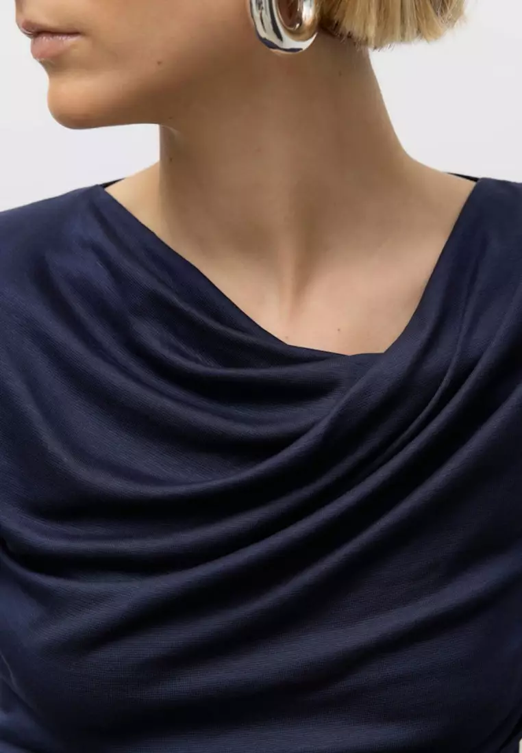 Long Sleeves Cowl Neck Top