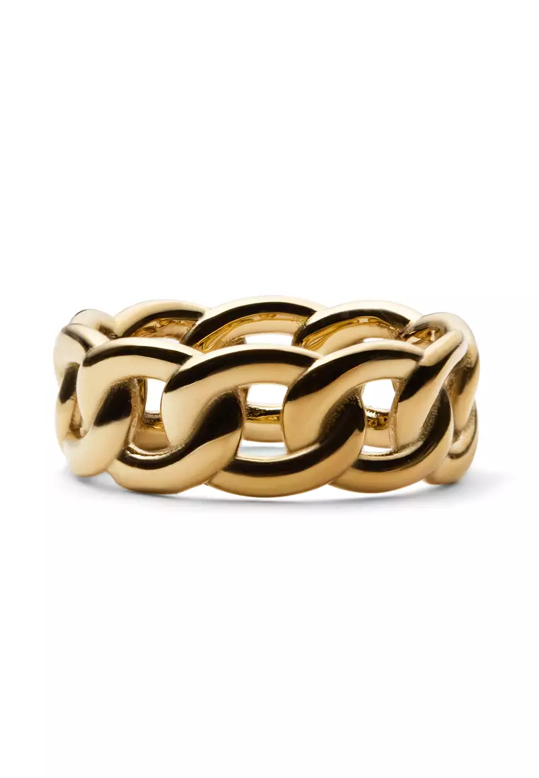 Chunky Chain Ring Gold - Unisex Ring for women and men stainless steel Ring DW Official Authentic Original