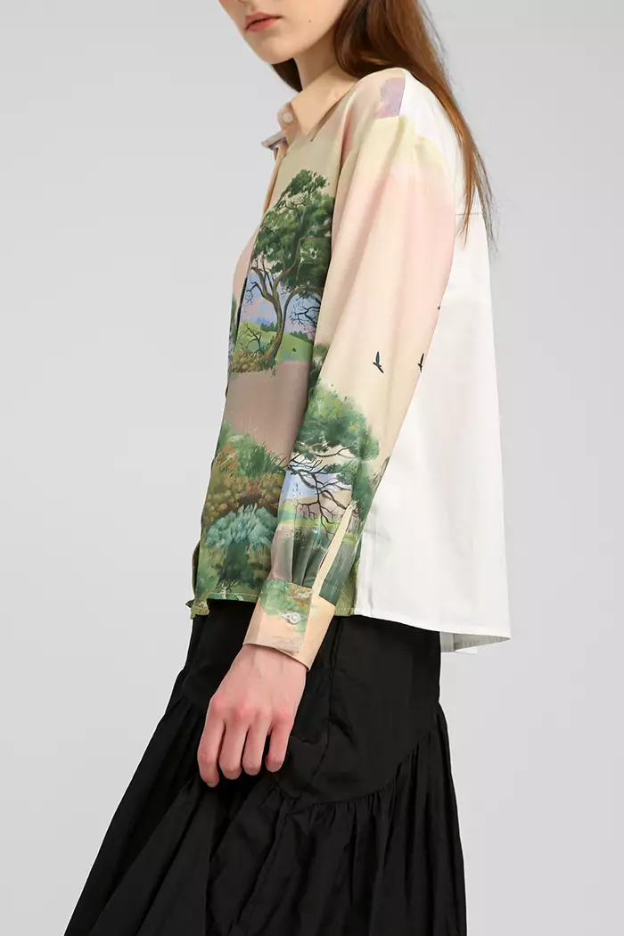 COTTONINK - Atasan Kemeja Wanita Peach Home Belzer #CottoninkXAlvinxki