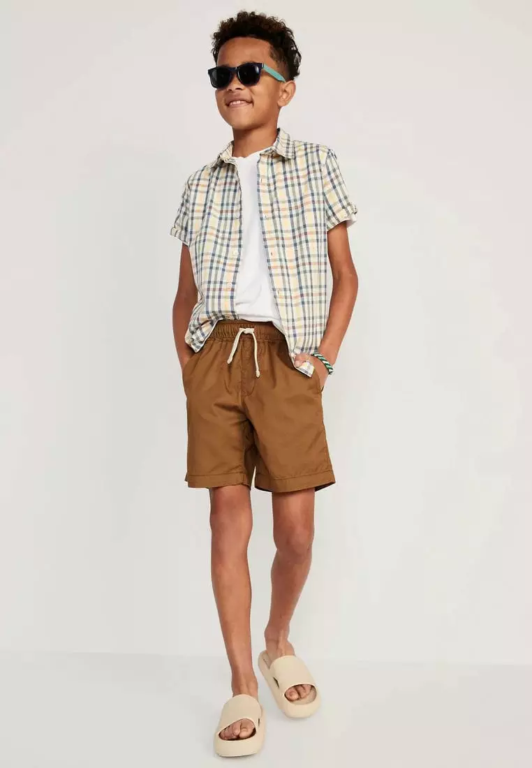 Twill Non-Stretch Jogger Shorts for Boys