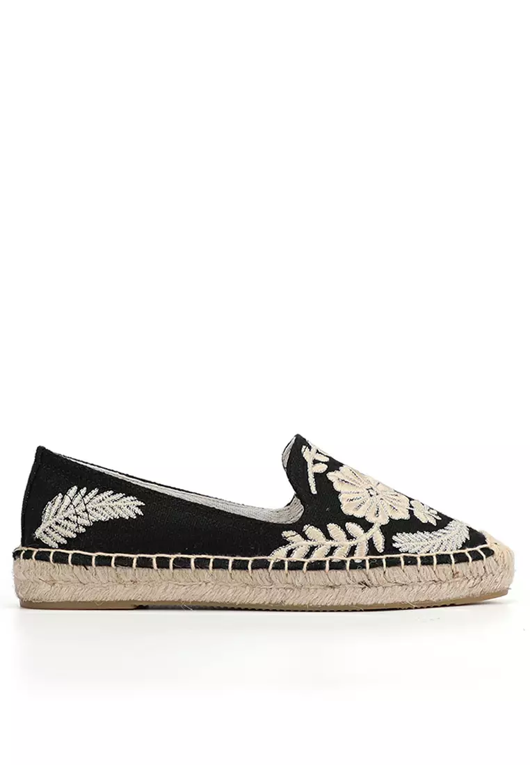 Discount on Twenty Eight Shoes  shoes - SKU: Platform Embroidery Linen Espadrilles HB45433