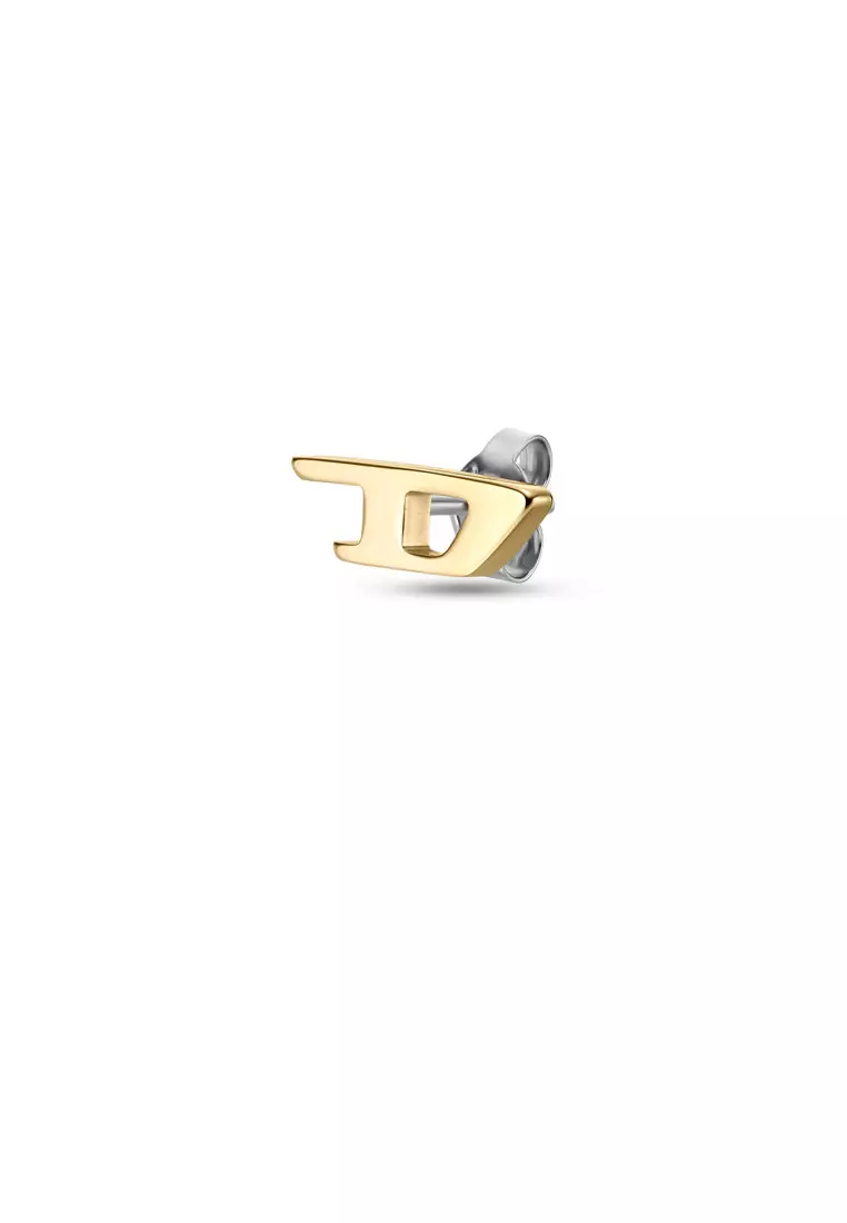 ☆DIESEL☆ stud single earring DX1520710 Diesel Dx1520710 Stainless Steel Single Earring Gold | eBay
