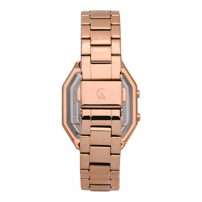 Jam Tangan Wanita Alexandre Christie Digi AC 9395 LH BRGPU Digital Dial Rose Gold Stainless Steel Strap