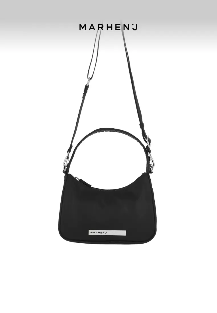 CELINA Nylon Crossbody Bag Black