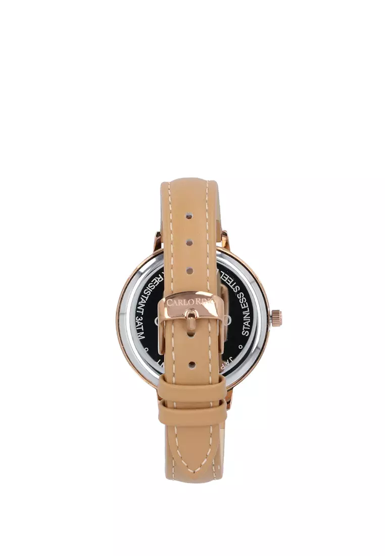 Dark Beige Carlo GEO Monogram Timepiece