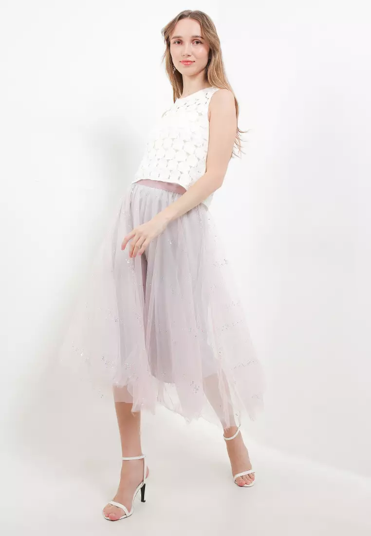 Crochet Tank Top W/ Floral Pattern