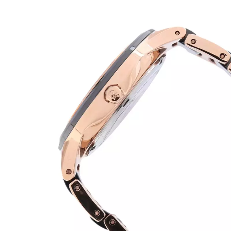 Jam Tangan Wanita Alexandre Christie Multifunction AC 2299 BF BRGBA Ladies Black Dial Dual Tone St Steel Ceramic Strap