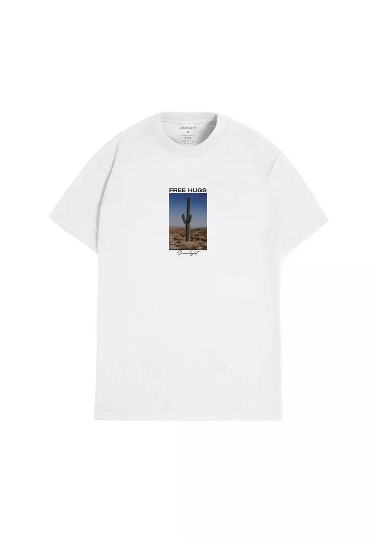 Kaos Pria Lengan Pendek Katun Free Hugs C200723