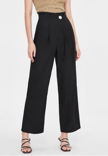 button up wide leg pants