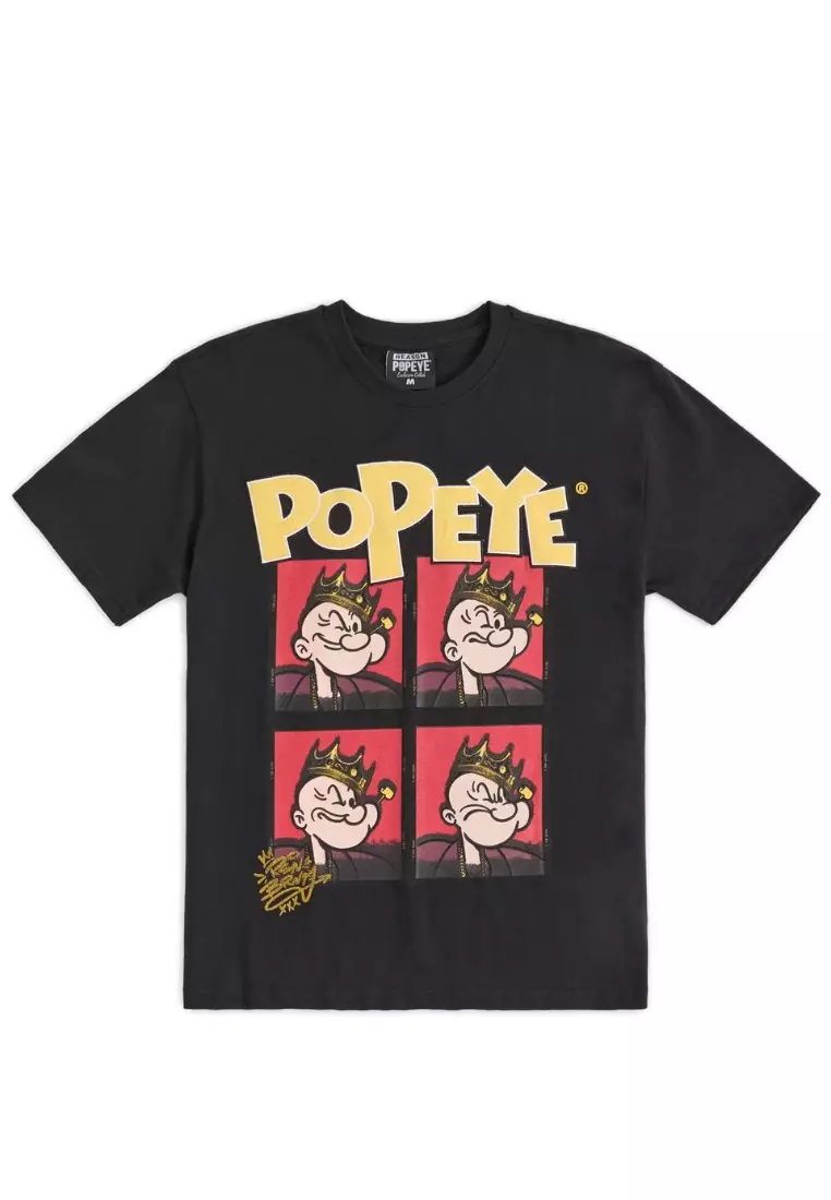 來自紐約的街頭服飾品牌 - Popeye King of NY 短袖T卹 - 黑色