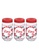 Herevin Herevin 3 Pcs 1000ML Decorated Canister Set / Storage Jar Set / Cookies Container Set - Fiore BD513HLC9F259CGS_1