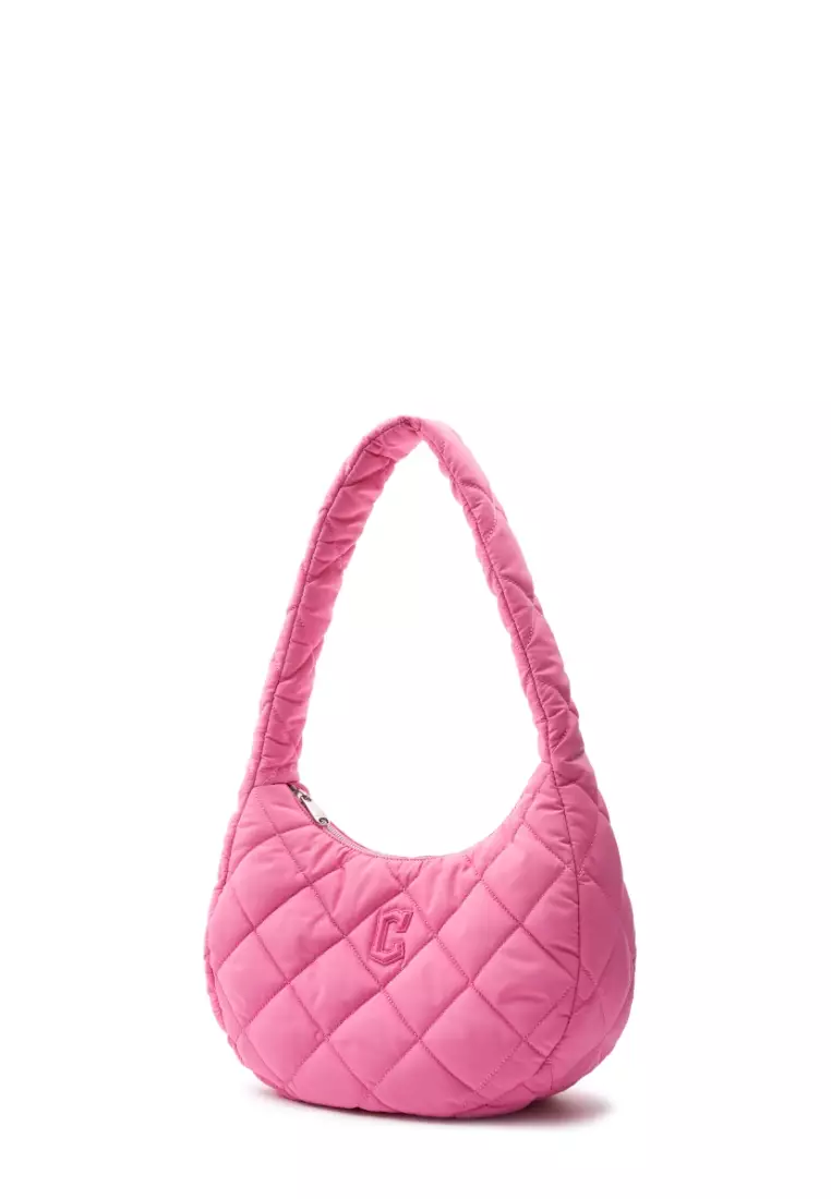 Padding Quilted M-Hobo Bag - Pink