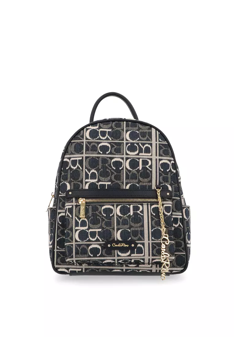 Buy Carlo Rino Dark Blue Carlo GEO Jacquard Backpack 2026 Online | ZALORA