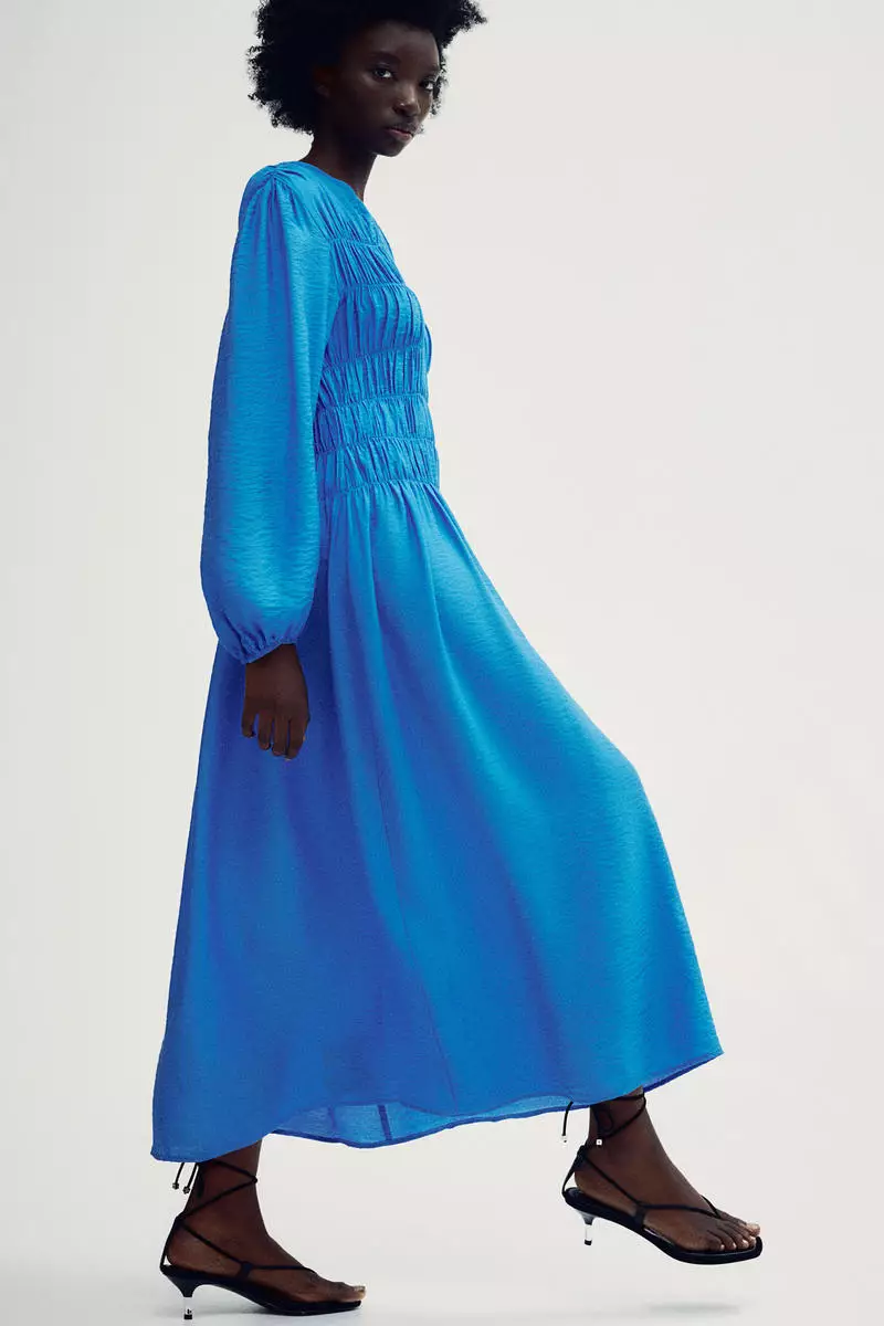 Smocked-bodice dress