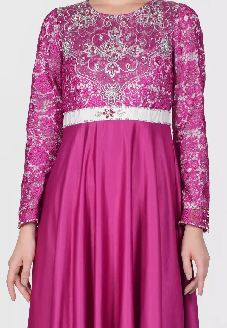 Chamoniq Gamis Brokat Satin