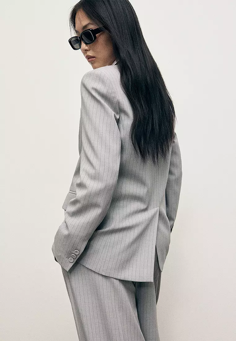 Pinstripe Suit Jacket