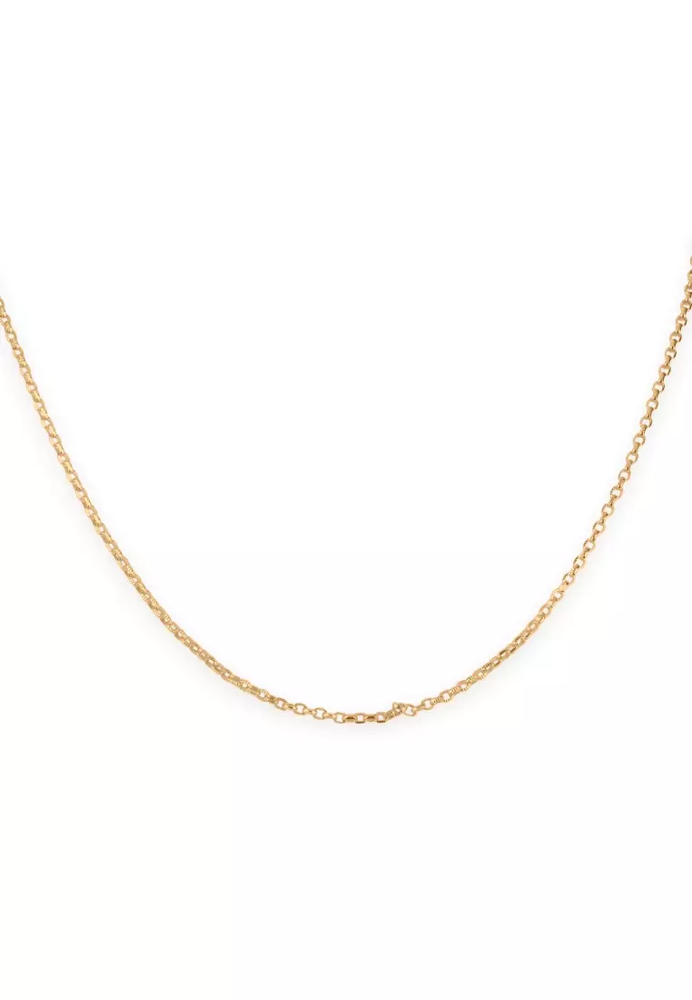 Rolo Chain Necklace  14k Gold -18 inches