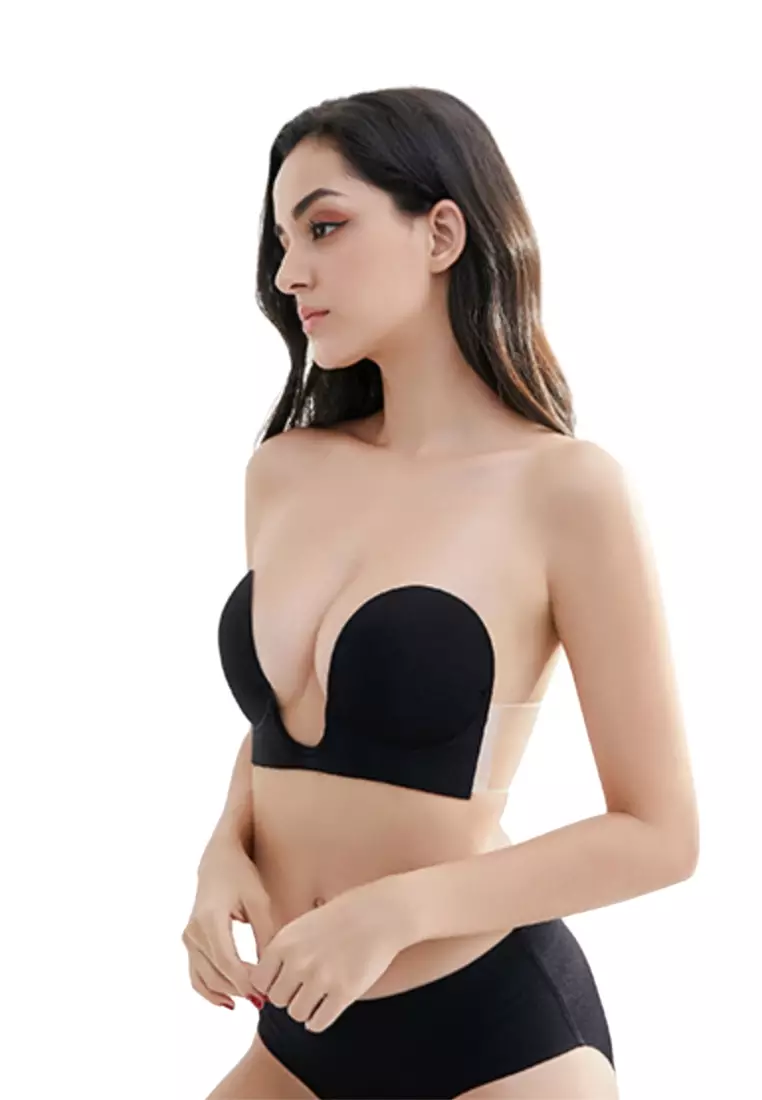 Buy Kiss & Tell Special Bundle Plunging Push Up Nubra and Thick Push Up  Stick On Nubra in Black Seamless Invisible Reusable Adhesive Stick on Wedding  Bra 隐形聚拢胸 Online