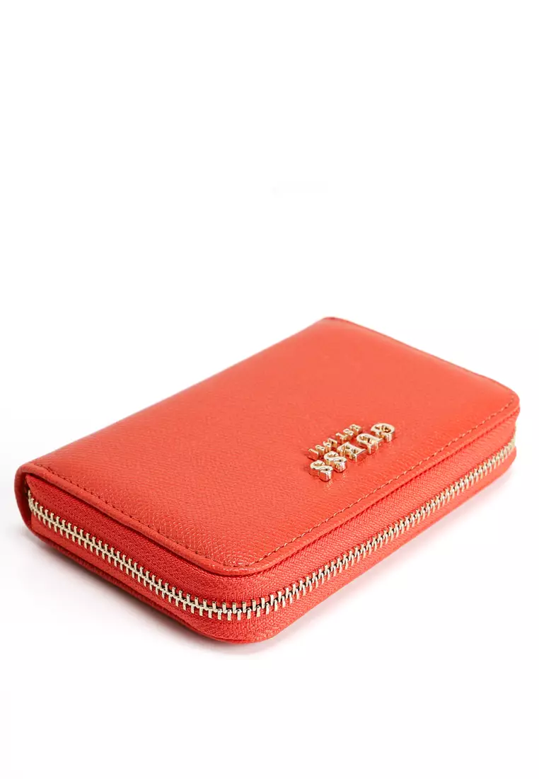 Amorette Signature Logo Medium Zip Around Wallet
