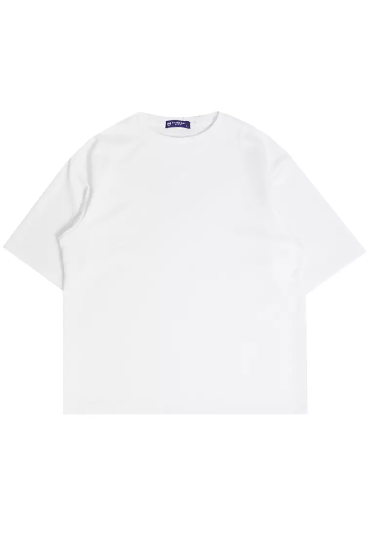 MTP98 kaos oversize gambar belakang outline katakana ver distro aesthetic tulisan jepang putih