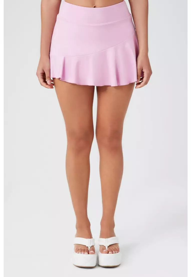 Pink pleated skirt forever 21 shop