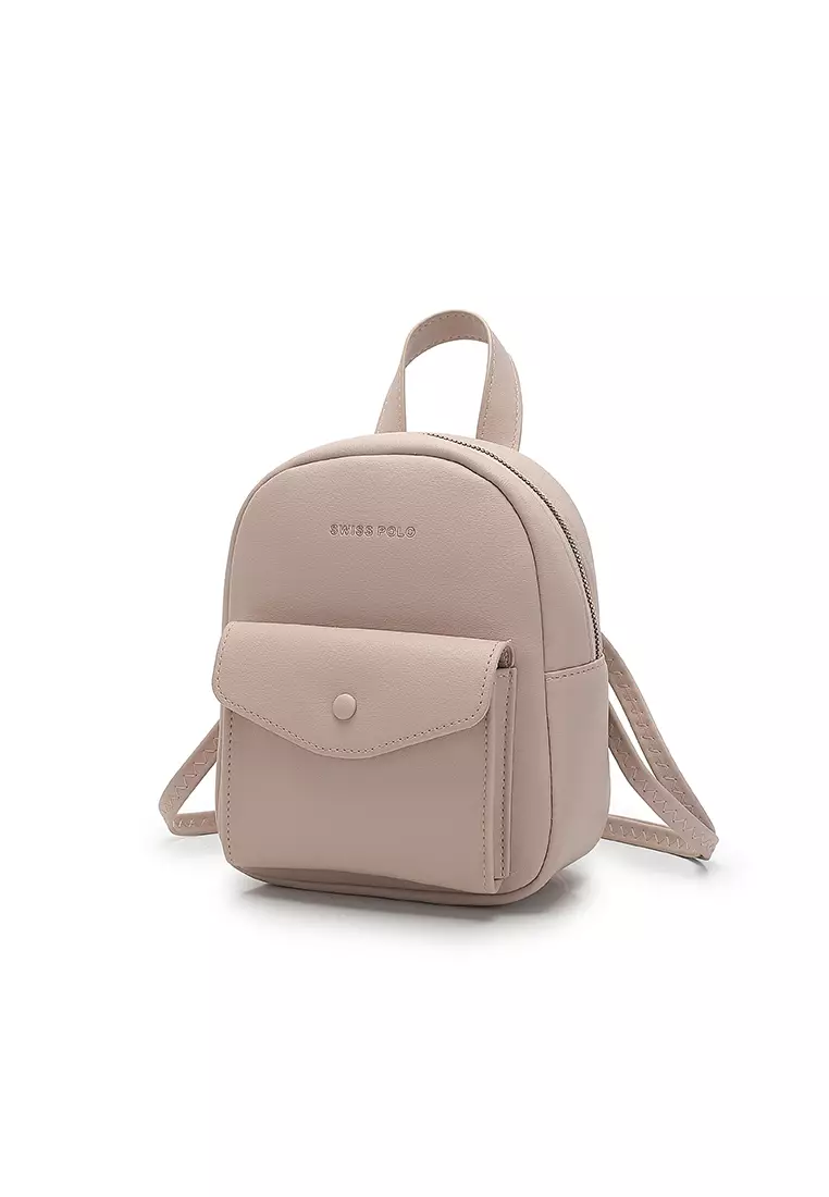 Women's 2-Way Backpack / Crossbody Bag / Sling Bag - Apricot
