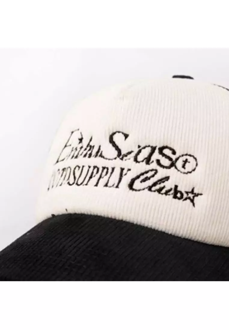 OOTDSUPPLY Polo Caps Trucker Corduroy Bordir Growth White Black I Topi Hat Pria & Wanita | CAP35