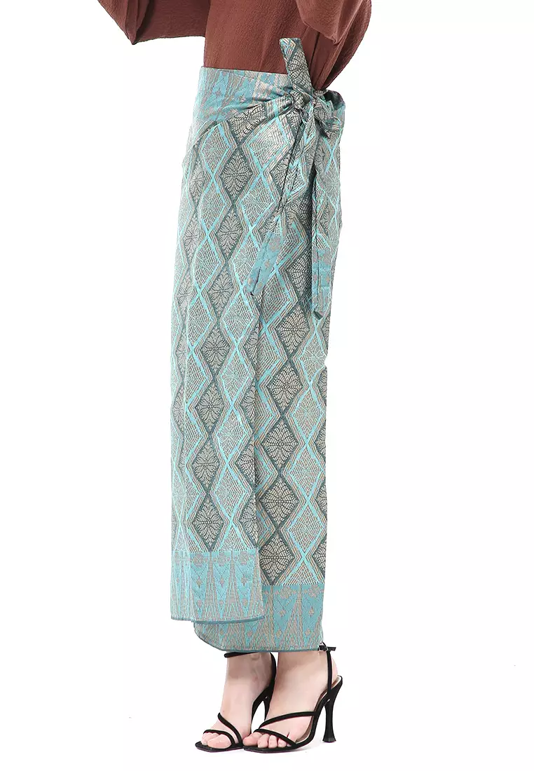 Olaf Rok Lilit Songket Batik Wanita Uniqe Design Material Viscose ORIGINAL - Tosca