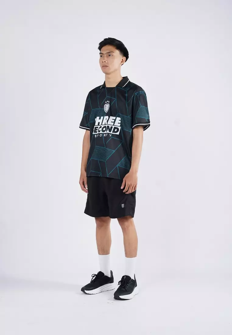 3Second Men's Collar Jersey T-Shirt Short Sleeve Relaxed Fit Polyester Diego OL-C300725