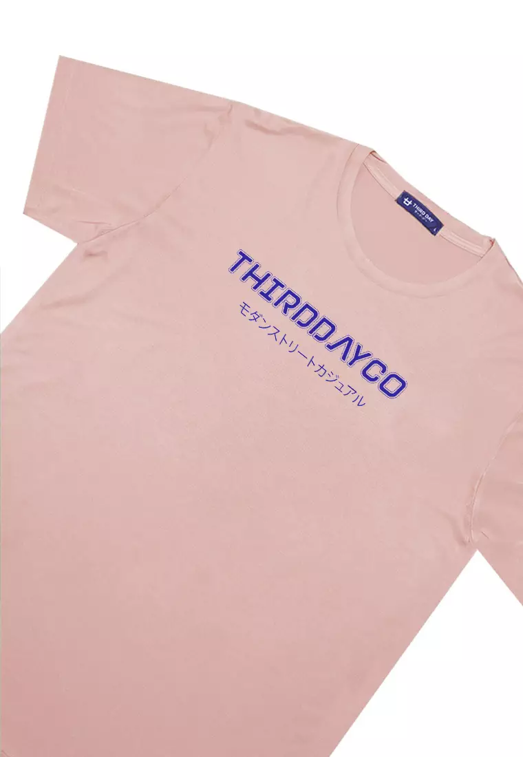 MTS68 Kaos Pria Tangan Pendek Distro Branded Instacool "thirdday modern street casual" pink