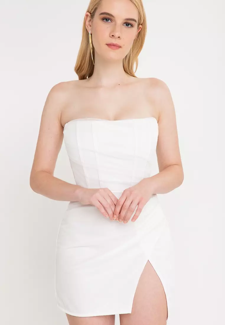 Charmer Corset Wrap Mini Dress