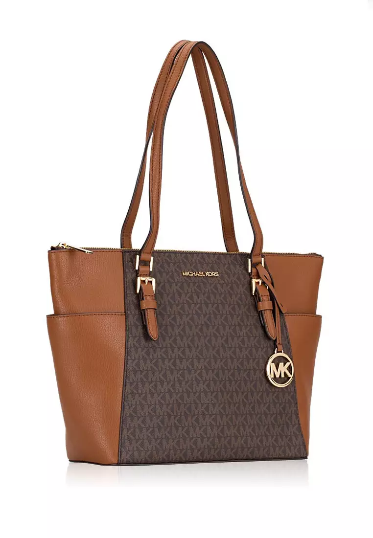 Charlotte Large Tote Bag In Signature Brown