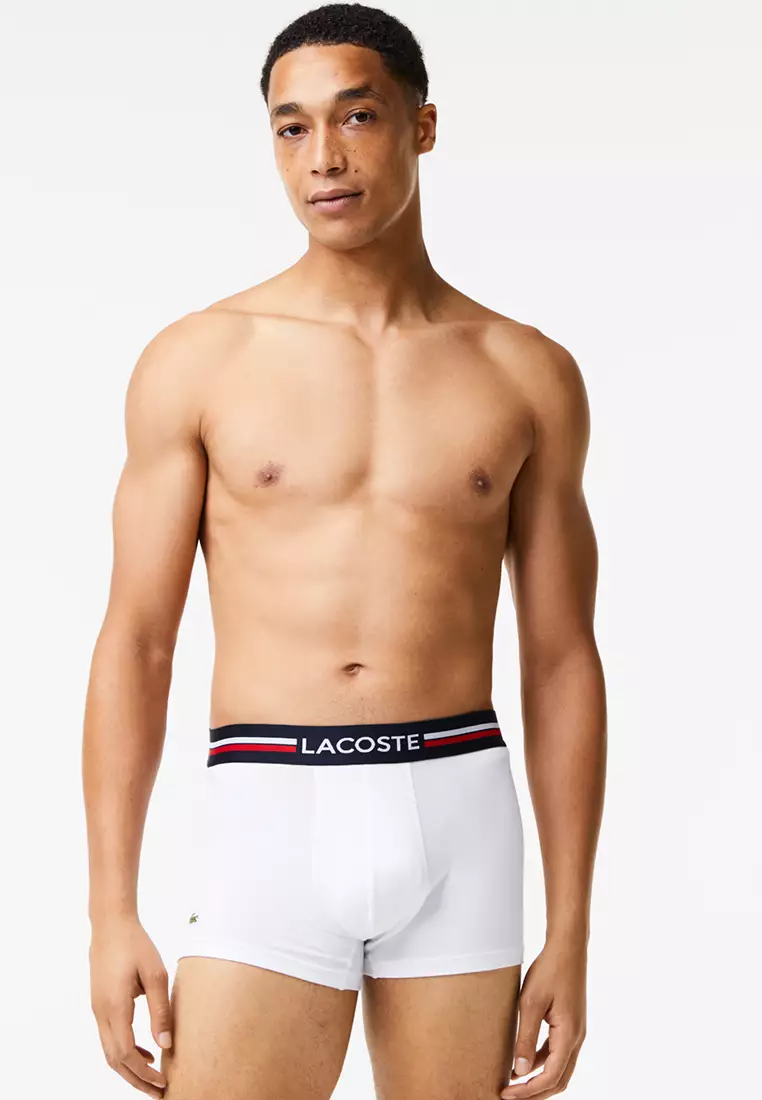 Buy Lacoste Pack Of 3 Iconic Boxer Briefs Three-Tone Waistband