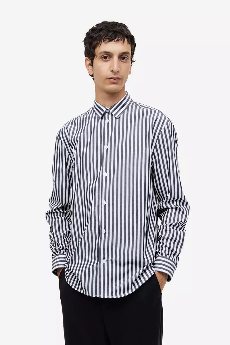Buy H&M Regular Fit Poplin shirt Online | ZALORA Malaysia