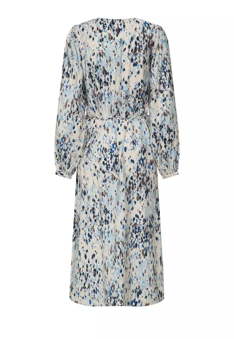 Long Sleeve Slit Midi Dress