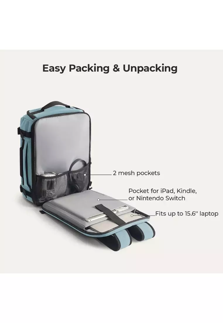 Bagsmart Blast Quick Access Carry On Travel Backpack Extended 38L (Arona)