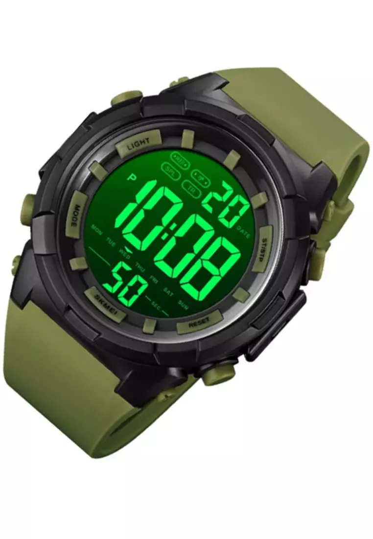 Jam Tangan Digital Pria Waterproof Many Function Strap Tali Material PU Silicone GN27 ORIGINAL