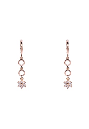 Fleur Jewelry gold Rosita Aîné Hugger Hoop Drop Dangle Earrings C02DAAC3597866GS_1
