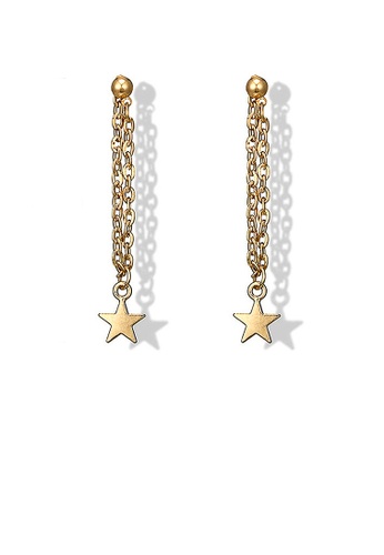 Urban Outlier gold Vintage Gold Color Star Shape Earrings AE525ACCDBCEFEGS_1