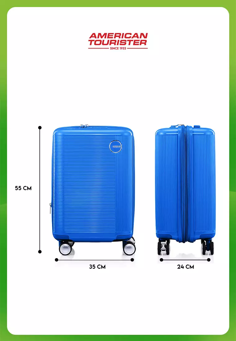 American Tourister Koper Hardcase Gemina Pro Cabin 20 Inch TSA V2 - SKY BLUE