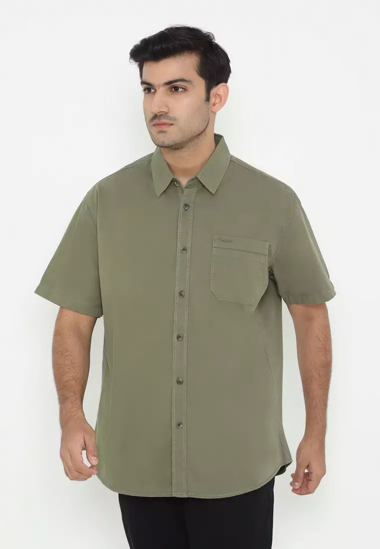 POLICE Kemeja Polos Cotton Regular Fit Pria