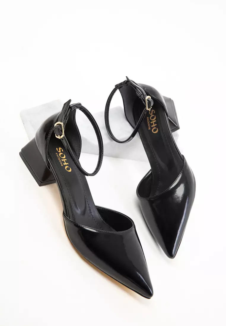 Patent Leather Classic Heeled Shoes