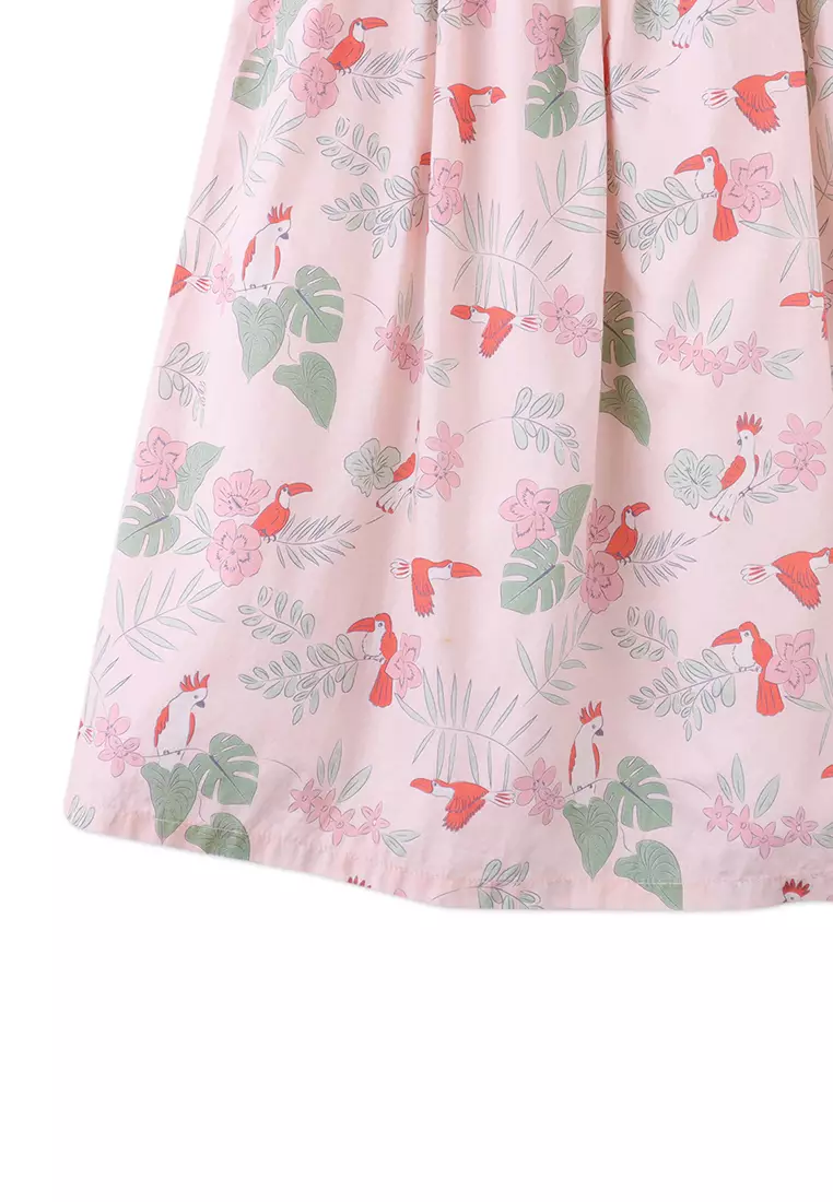 Renée All-Over Print Woven Dress With A Smocked Bodice And Puff Sleeves