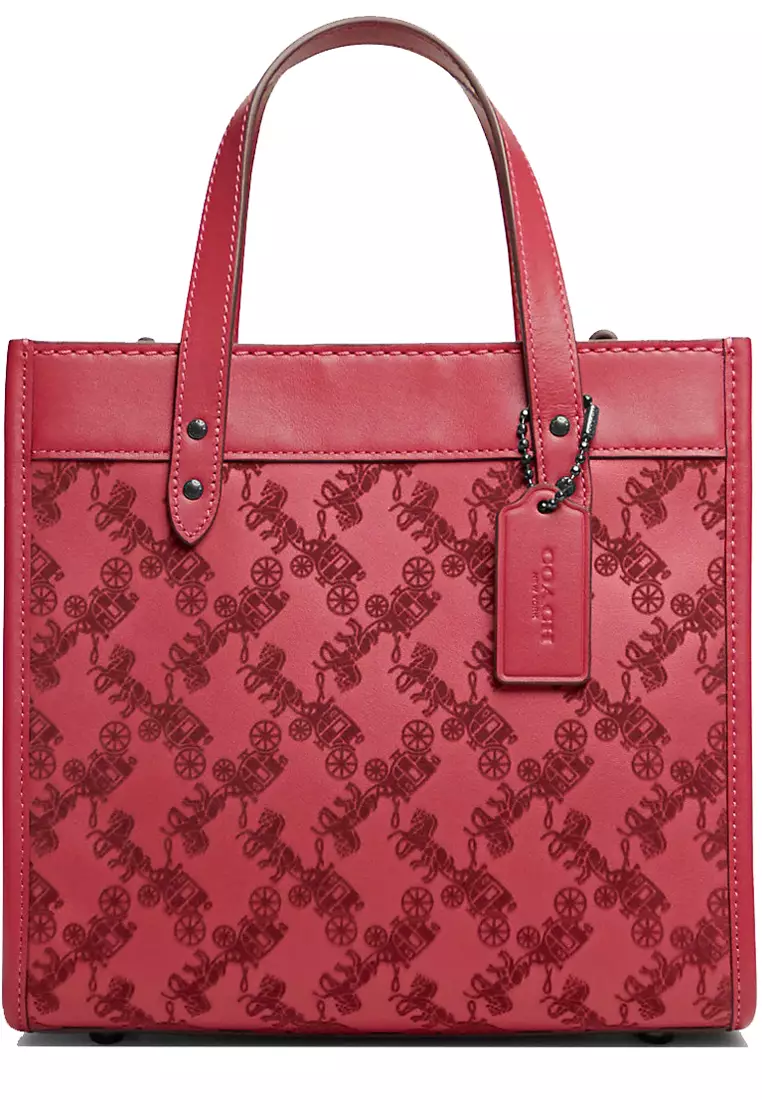 Buy Coach Field Tote Bag 22 With Horse And Carriage in Rouge CD750