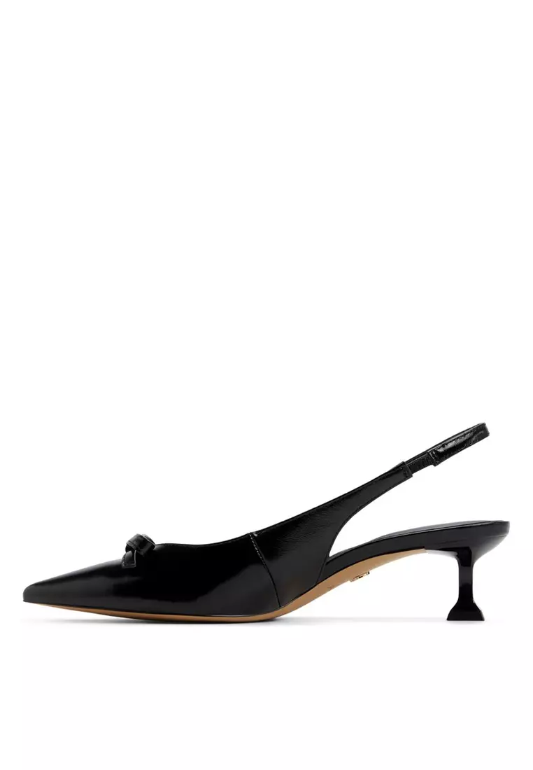 Luxuriant Slingback Kitten Heels