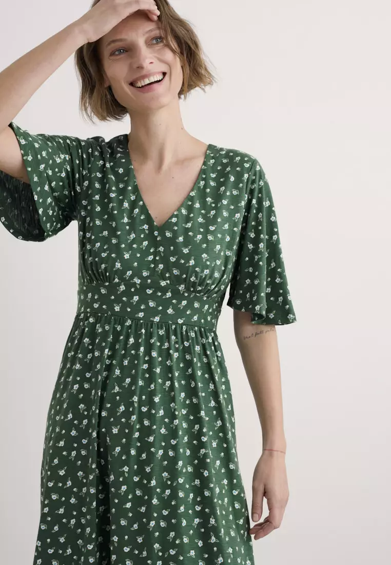 Buy Seasalt Cornwall Seasalt Cornwall Green Chateaux Half Sleeve Maxi ...